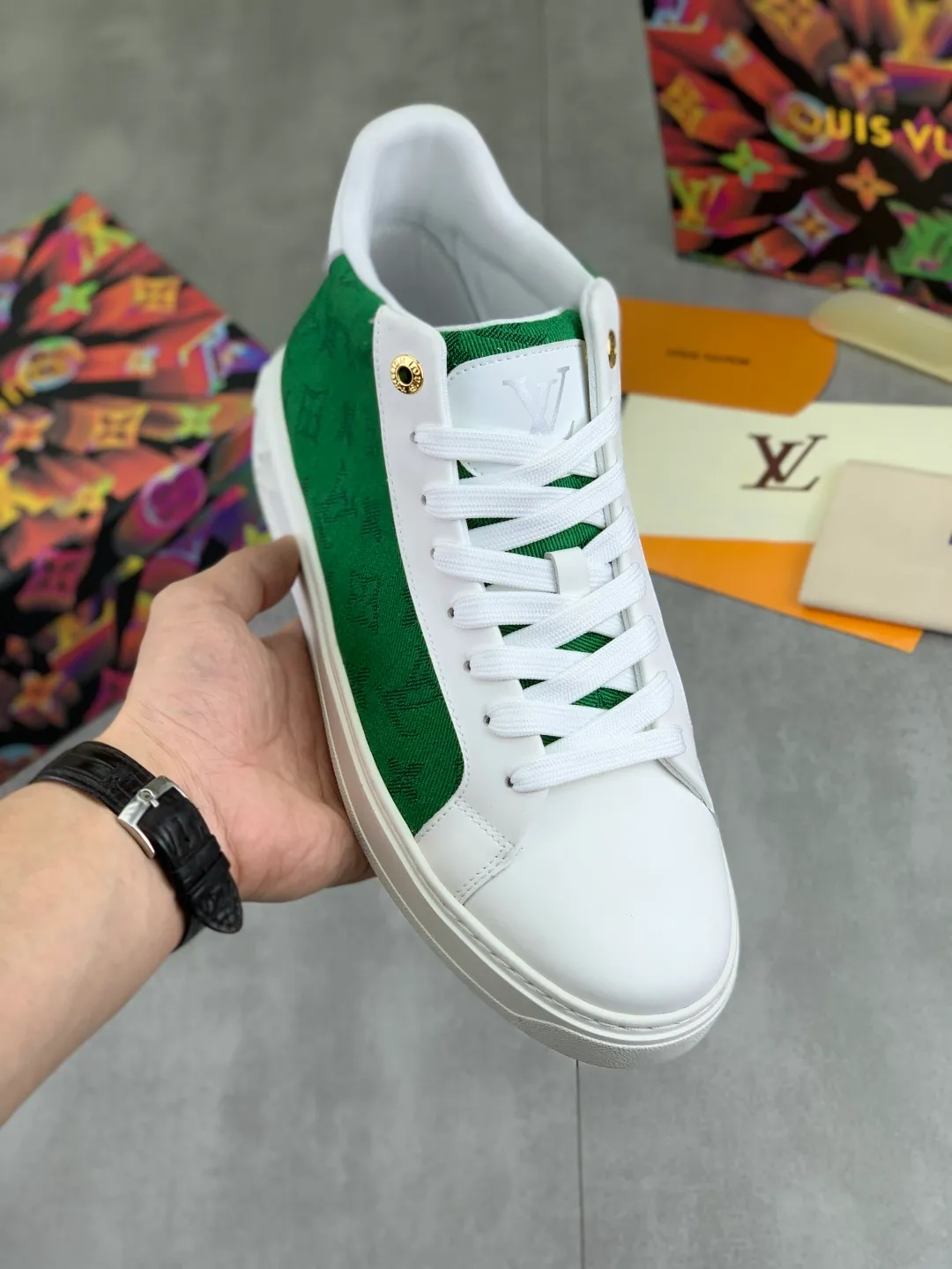 Men's men's shoes 💰P560💰[New model]🆘High-quality cowhide [Louis Vuitton]LV official website latest model🎁casual fashion high-top men's shoes👟hot style💥simple and elegant style, exclusive for trendy men. Unique official website latest brand elements👑original decoration, fashionable and generous, the fabric is made of original denim➕comfortable and breathable mesh lining➕cow leather feet ✅The official website specifies wear-resistant casual outsole, the classic model is taken in real life🎬Color: 4️⃣colors available😍Number of codes: 38-44 Full set of packaging